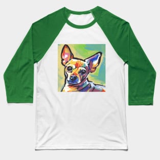 Chi Chi Dog Bright colorful pop dog art Baseball T-Shirt